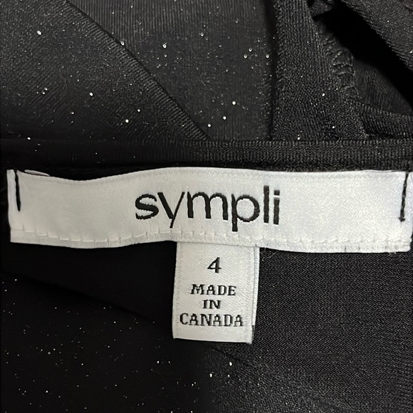 Sympli Side Twist Top 3/4 Sleeve Black Sparkle - Picture 11 of 14